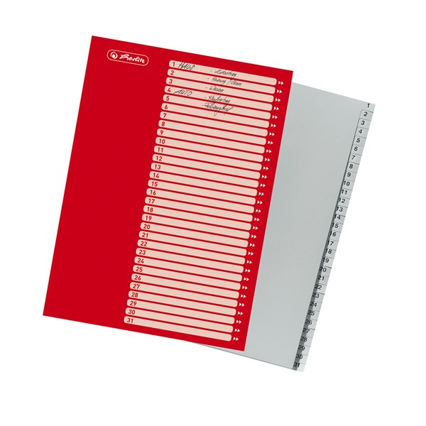 Rozradovac A4 1-31 plastovy sivy