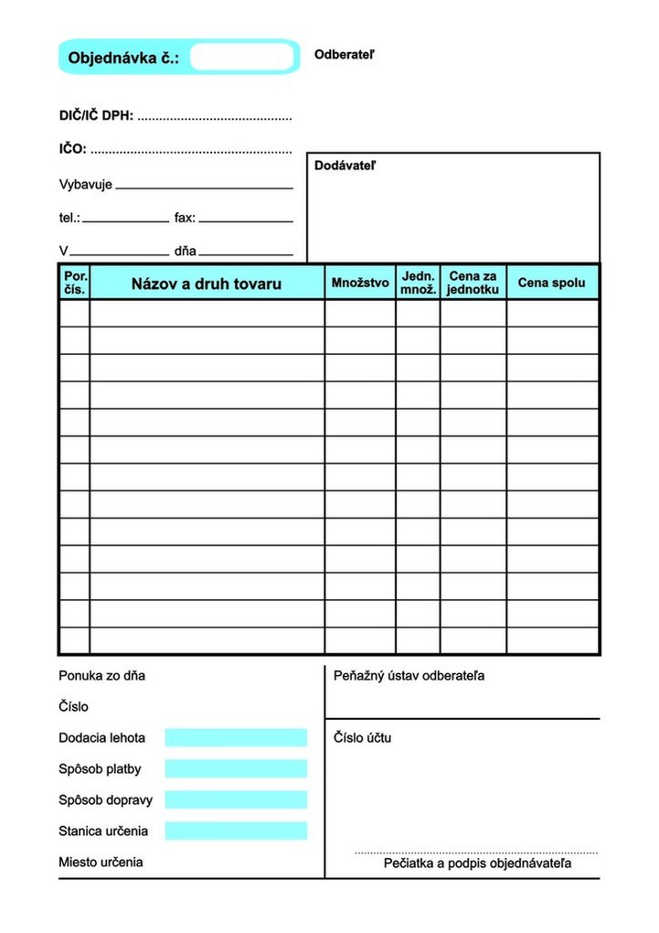 OBJEDNAVKA A5 NEPREPIS.            (100list)