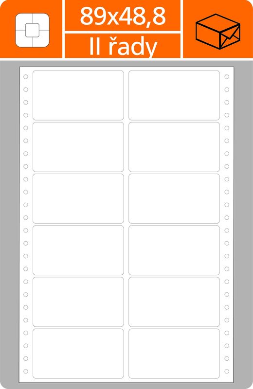 TAB. ETIKETY  2 RADOVE 89x48,8          500h/6000ks