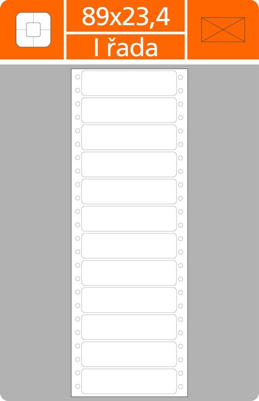 TAB. ETIKETY  1 RADOVE 89x23,4          500h/