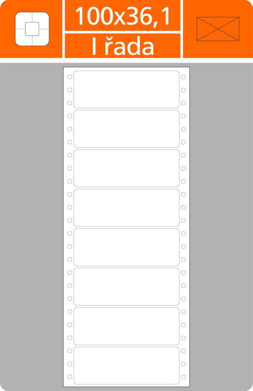 TAB. ETIKETY 1 RADOVE 100x36,1         500h/
