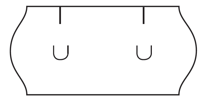 CEN. ETIKETY METO 100 ZLTE 26x12 /38ks/