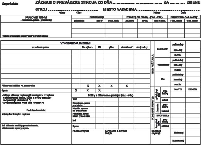Zaznam o prevadzke stroja A5 cislovany (50) I