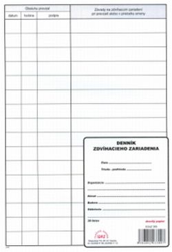 DENNIK ZDVIHACIEHO ZARIADENIA A4 30 listov