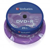 DVD+R VERBATIM 4,7GB, 16x CAKEBOX 25ks